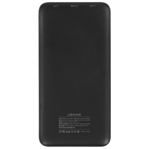Купить Портативный аккумулятор USAMS US-CD63 PB7 черный  5480337. Характеристики, отзывы и цены в Донецке