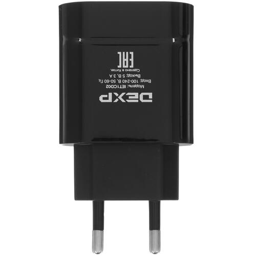 Купить Сетевое зарядное устройство DEXP IET1CD02 черный  1696602. Характеристики, отзывы и цены в Донецке