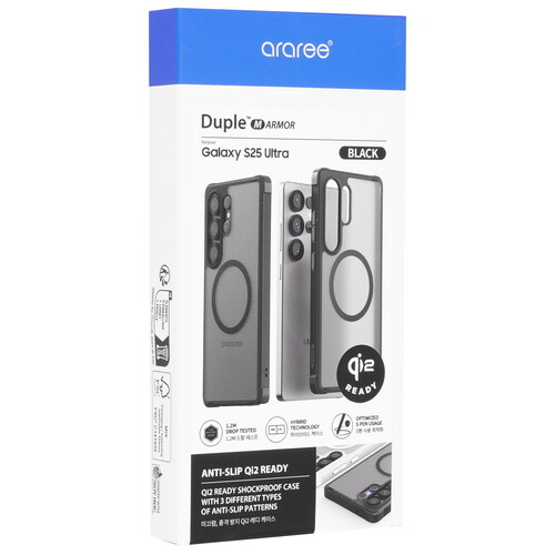 Купить Накладка  Araree Duple M Armor для Samsung Galaxy S25 Ultra черный/прозрачный  5617352. Характеристики, отзывы и цены в Донецке