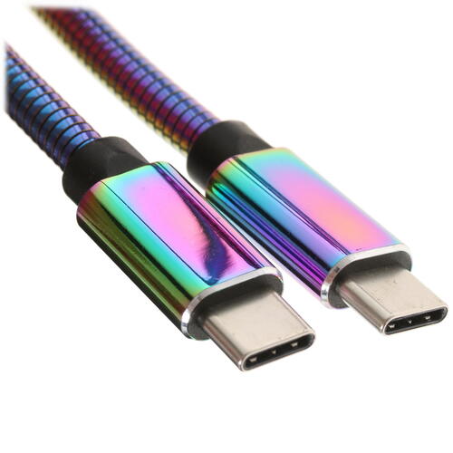 Купить Кабель круглый QUMO USB Type-C - USB Type-C разноцветный 1.2 м  4721140. Характеристики, отзывы и цены в Донецке