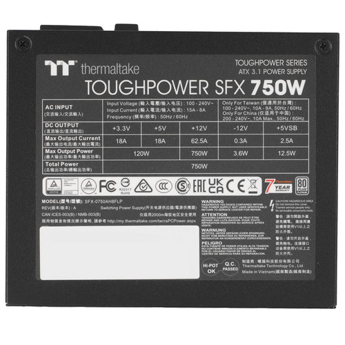Купить Блок питания Thermaltake Toughpower SFX 750W Platinum [PS-STP-0750FNFAPE-1] черный  5447997. Характеристики, отзывы и цены в Донецке