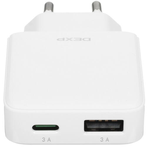 Купить Сетевое зарядное устройство DEXP GaN SuperSlim IET25CD белый  5429683. Характеристики, отзывы и цены в Донецке