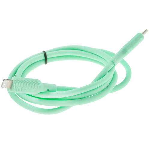 Купить Кабель круглый QUMO Lightning 8-pin MFI - USB Type-C зеленый 1 м  4850195. Характеристики, отзывы и цены в Донецке