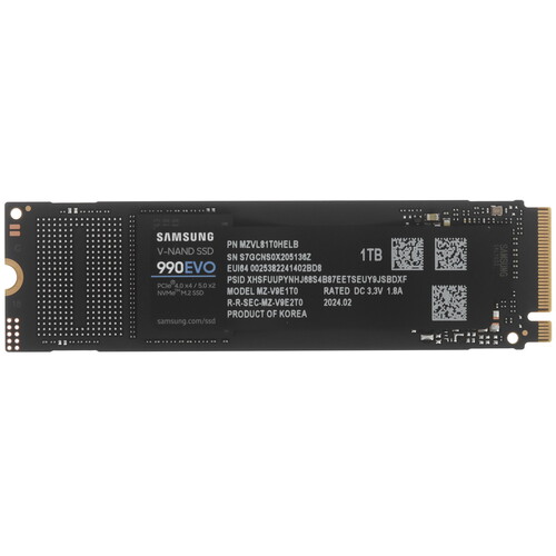 Купить 1000 ГБ M.2 NVMe накопитель Samsung 990 EVO [MZ-V9E1T0BW]  5453688. Характеристики, отзывы и цены в Донецке