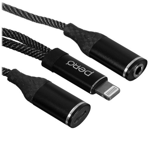 Купить Кабель   PERO Lightning - jack 3.5 мм, Lightning черный  5474195. Характеристики, отзывы и цены в Донецке