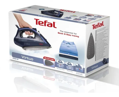 Купить Утюг Tefal Virtuo FV1713E0 синий  9067427. Характеристики, отзывы и цены в Донецке