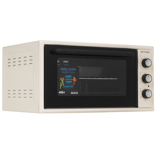 Купить Мини-печь OPTIMA MO-48BF бежевый  9269534. Характеристики, отзывы и цены в Донецке