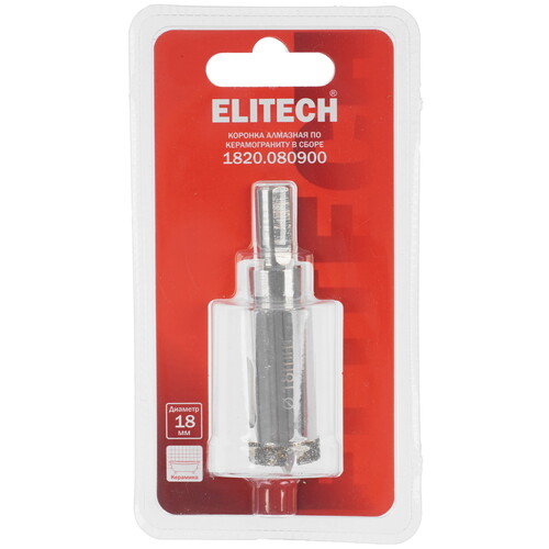 Купить Алмазная коронка Elitech 1820.080900  9187030. Характеристики, отзывы и цены в Донецке