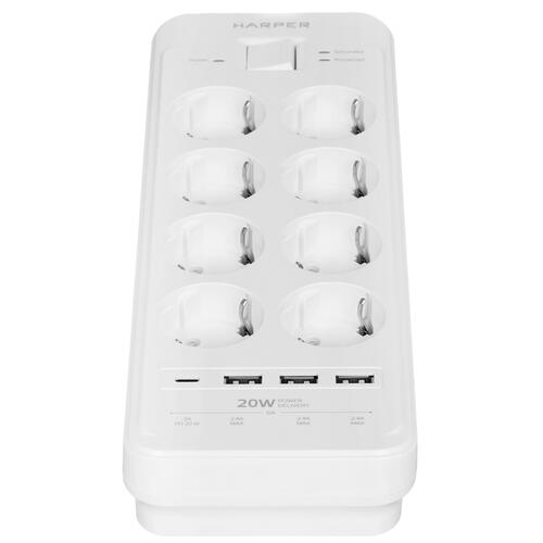Купить Сетевой фильтр Harper UCH-650 белый  5362780. Характеристики, отзывы и цены в Донецке
