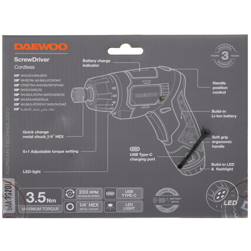 Купить Аккумуляторная отвертка DAEWOO DAA 3620Li  5620298. Характеристики, отзывы и цены в Донецке