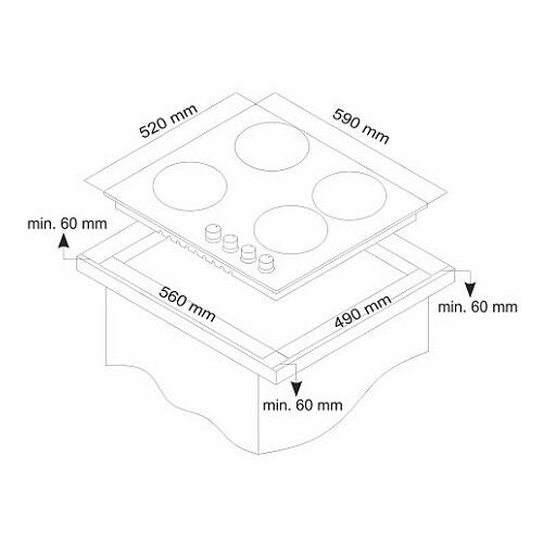 Купить Индукционная варочная поверхность Simfer H60I19B021  1266105. Характеристики, отзывы и цены в Донецке