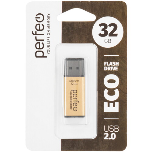 Купить Память USB Flash 32 ГБ Perfeo E03 Economy Series [PF-E03Gl032ES]  9209061. Характеристики, отзывы и цены в Донецке