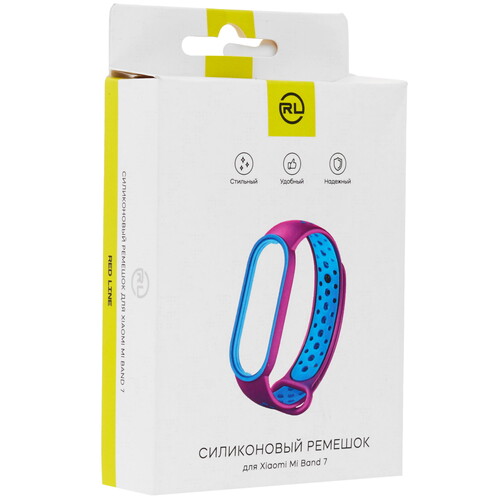 Купить Ремешок Red Line для Xiaomi Smart Band 7 фиолетовый/голубой  5607866. Характеристики, отзывы и цены в Донецке