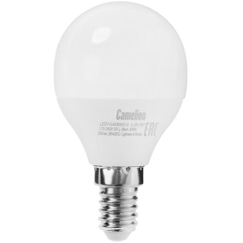 Купить Лампа светодиодная Camelion LED7-G45/830/E14  5324766. Характеристики, отзывы и цены в Донецке