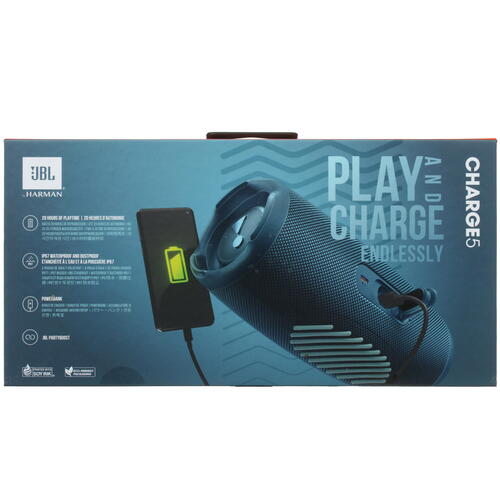 Купить Портативная колонка JBL Charge 5, синий  4776868. Характеристики, отзывы и цены в Донецке