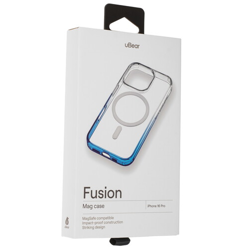 Купить Накладка  uBear Fusion Mag Case для Apple iPhone 16 Pro синий/прозрачный  5474366. Характеристики, отзывы и цены в Донецке