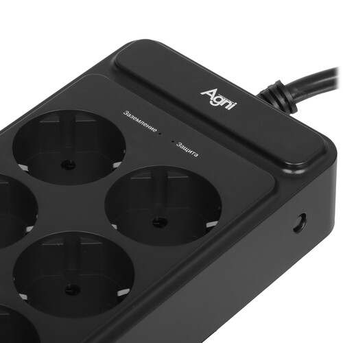 Купить Сетевой фильтр AGNI TP-FS8E черный  9289298. Характеристики, отзывы и цены в Донецке