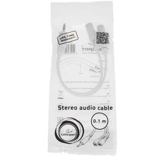 Купить Разветвитель   Cablexpert 3-pin 3.5 mm jack - 3.5 mm jack x2 белый  5452319. Характеристики, отзывы и цены в Донецке