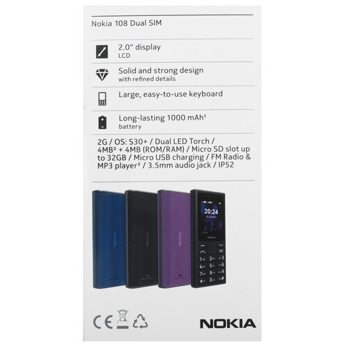 Купить Сотовый телефон Nokia 108 DS (2024) голубой  5614950. Характеристики, отзывы и цены в Донецке