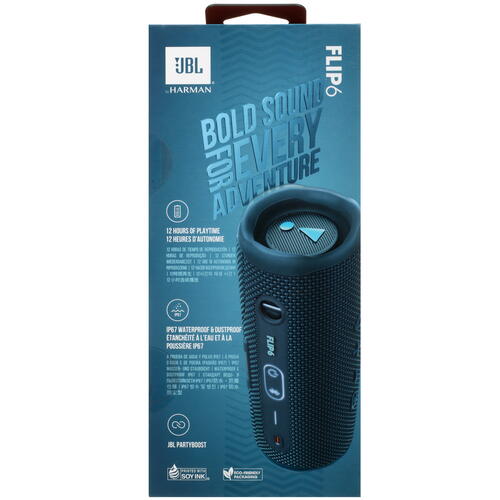 Купить Портативная колонка JBL Flip 6, синий  5054661. Характеристики, отзывы и цены в Донецке