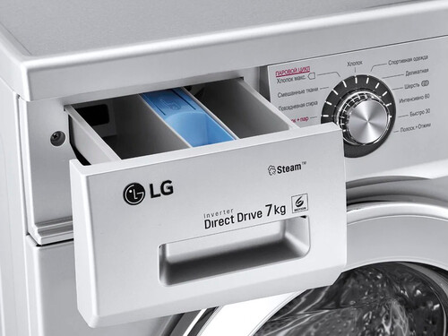 Купить Стиральная машина LG F1296HDS4 серебристый  8199718. Характеристики, отзывы и цены в Донецке