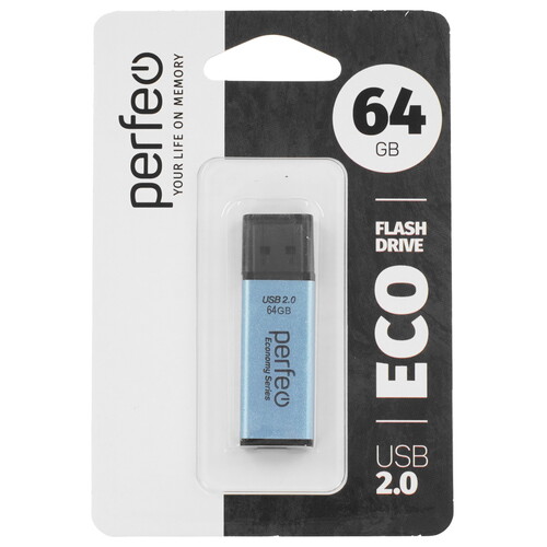 Купить Память USB Flash 64 ГБ Perfeo E03 Economy Series [PF-E03N064ES]  9209194. Характеристики, отзывы и цены в Донецке