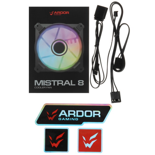 Купить Комплект вентиляторов ARDOR GAMING Mistral 8 Kit 3in1  черный  5431567. Характеристики, отзывы и цены в Донецке