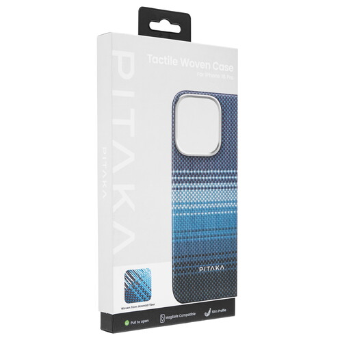 Купить Накладка  Pitaka Tactile Woven Case для Apple iPhone 16 Pro синий/голубой  5492716. Характеристики, отзывы и цены в Донецке