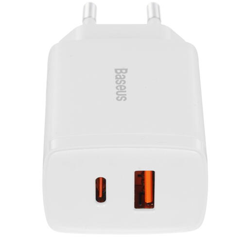 Купить Сетевое зарядное устройство Baseus Compact Quick Charger белый  5072994. Характеристики, отзывы и цены в Донецке
