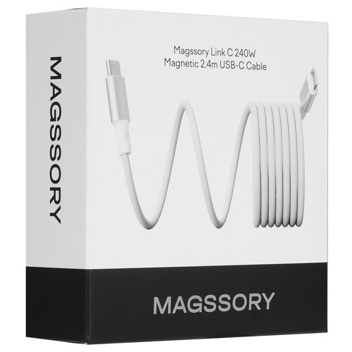 Купить Кабель круглый Magssory USB Type-C - USB Type-C белый 2.4 м  9265524. Характеристики, отзывы и цены в Донецке