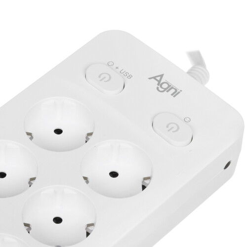 Купить Сетевой фильтр AGNI TP-FO4U10E-C белый  9289337. Характеристики, отзывы и цены в Донецке