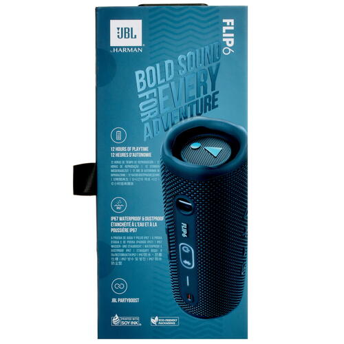 Купить Портативная колонка JBL Flip 6, синий  5007409. Характеристики, отзывы и цены в Донецке