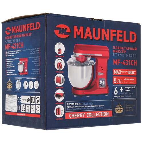 Купить Миксер MAUNFELD MF-431 CH красный  8171934. Характеристики, отзывы и цены в Донецке