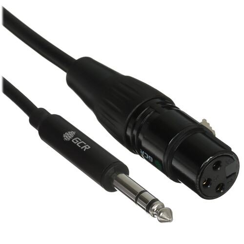 Купить Кабель   GCR XLR - jack 6.3 мм черный  9290083. Характеристики, отзывы и цены в Донецке