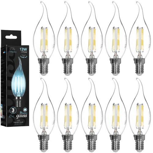 Купить Комплект филаментных ламп Gauss Black Filament 104801213  5613130. Характеристики, отзывы и цены в Донецке