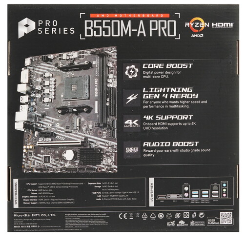 Купить Материнская плата MSI B550M-A PRO  1688759. Характеристики, отзывы и цены в Донецке