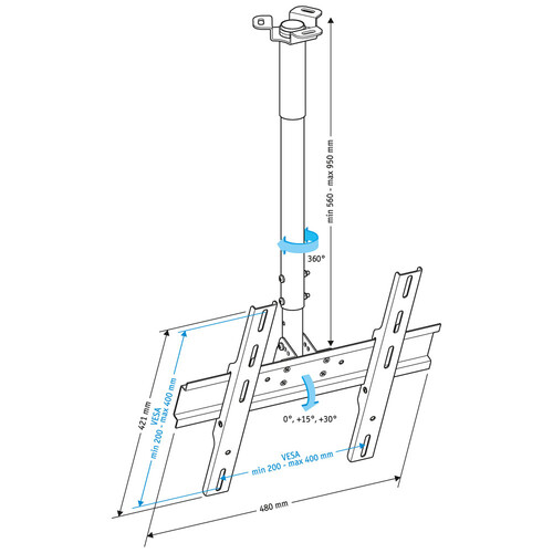 Купить Кронштейн для ТВ Holder PR-101-B черный  7929467. Характеристики, отзывы и цены в Донецке