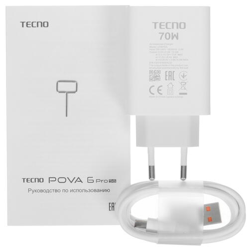 Купить 6.8" Смартфон Tecno POVA 6 Pro 5G 256 ГБ серый  5447773. Характеристики, отзывы и цены в Донецке