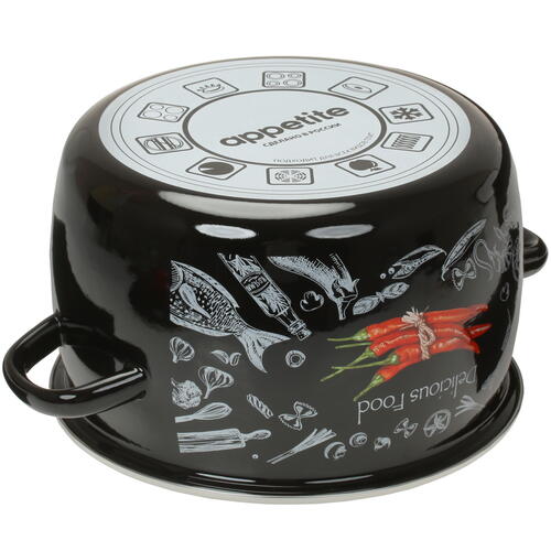 Купить Кастрюля TM Appetite Chilli 5.5 л 18 см черный  4817153. Характеристики, отзывы и цены в Донецке