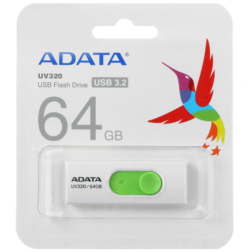 Купить Память USB Flash 64 ГБ ADATA UV320 [AUV320-64G-RWHGN]  4839231. Характеристики, отзывы и цены в Донецке