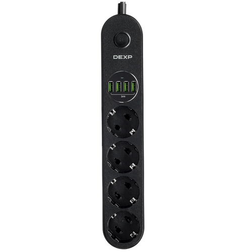 Купить Сетевой фильтр DEXP Home&Office H003OB черный  5404439. Характеристики, отзывы и цены в Донецке