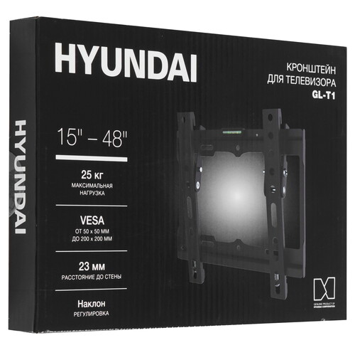 Купить Кронштейн для ТВ Hyundai GL-T1 черный  5614333. Характеристики, отзывы и цены в Донецке
