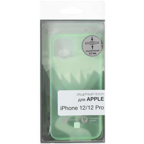 Купить Накладка  Aceline Super Slim для Apple iPhone 12/ 12 Pro зеленый  4751986. Характеристики, отзывы и цены в Донецке