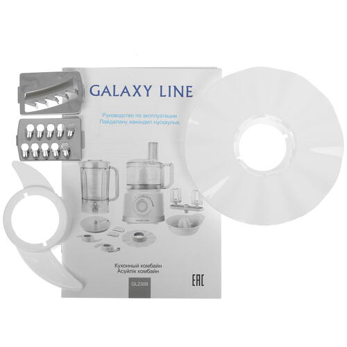 Купить Кухонный комбайн Galaxy GL2309 белый  9907847. Характеристики, отзывы и цены в Донецке