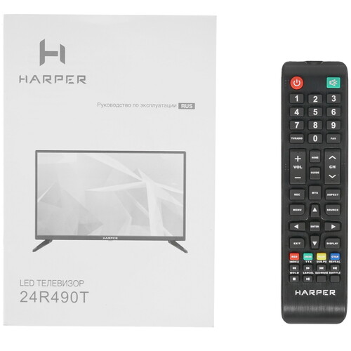 Купить 24" (60 см) Телевизор Harper 24R490T черный  8193057. Характеристики, отзывы и цены в Донецке