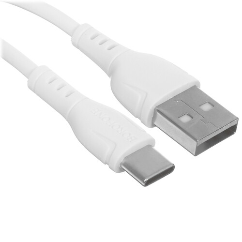 Купить Кабель круглый Borofone USB Type-C - USB 2.0 Type-A белый 1 м  5475016. Характеристики, отзывы и цены в Донецке