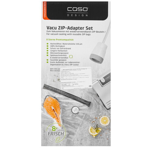 Купить Пакеты для вакуумного упаковщика CASO Vacu ZIP-Adapter Set  9297251. Характеристики, отзывы и цены в Донецке