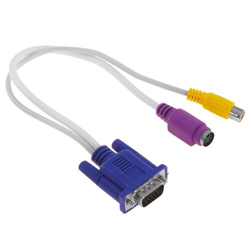 Купить Переходник однонаправленный Espada VGA - RCA+S-video, 0.3 м  9229308. Характеристики, отзывы и цены в Донецке