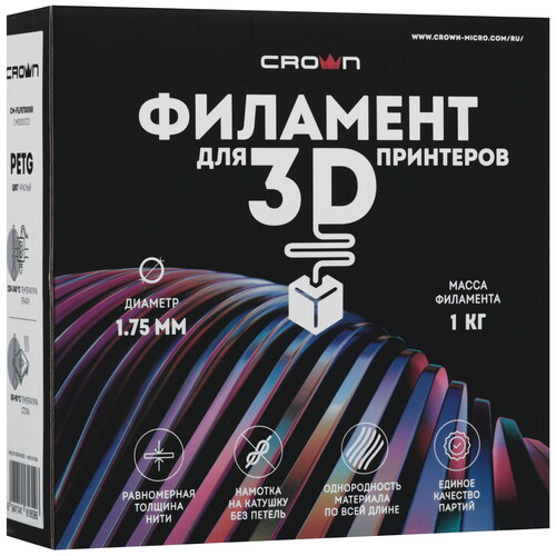 Купить Пластик CROWN CM-FILPETG018R  9229242. Характеристики, отзывы и цены в Донецке
