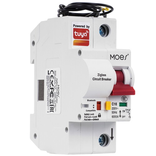 Купить Выключатель модульный MOES Zigbee 1P 16A  5488172. Характеристики, отзывы и цены в Донецке